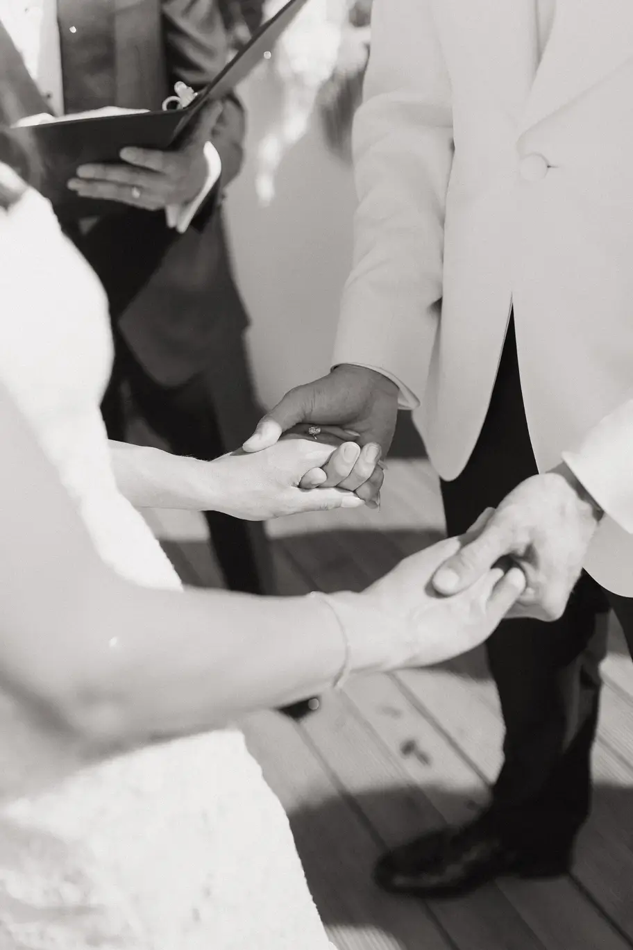 Alexus and Greg 4 Couple Holding Hands Ceremony – Douro Valley Wedding