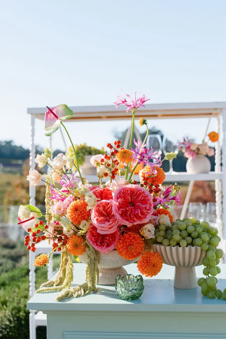 bespoke-wedding-centerpiece-colorful-flowers-monverde-hotel