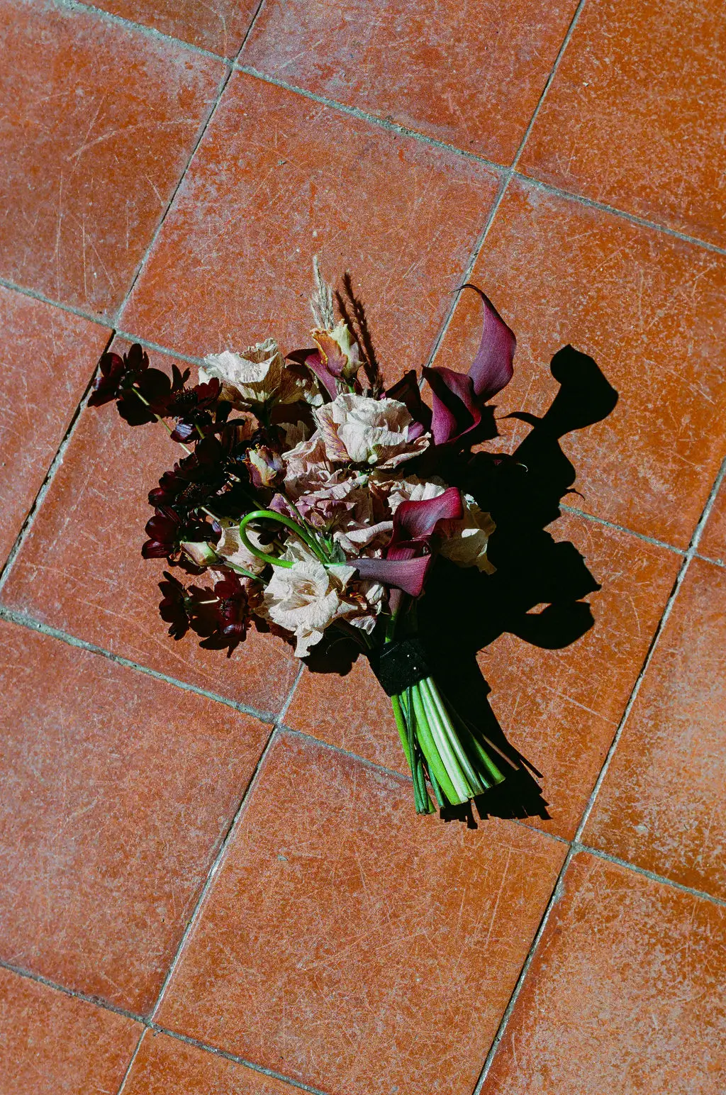 Bridal Bouquet Flat Lay
